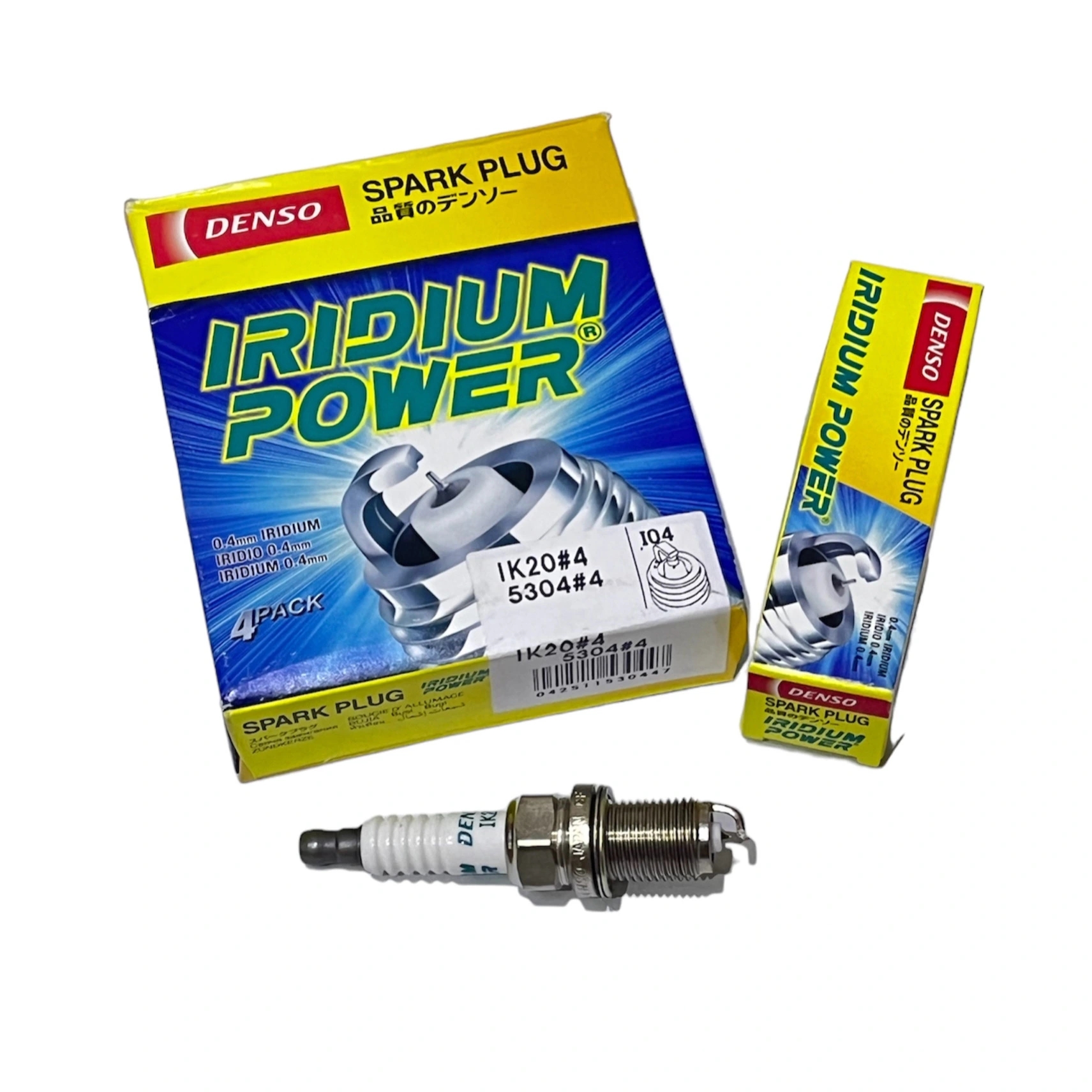 شمع سوزنی ایریدیوم پایه کوتاه دنسو 5304-IK20 ژاپن بسته 4 عددی
